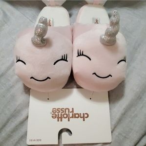 Pink Narwhal Slippers